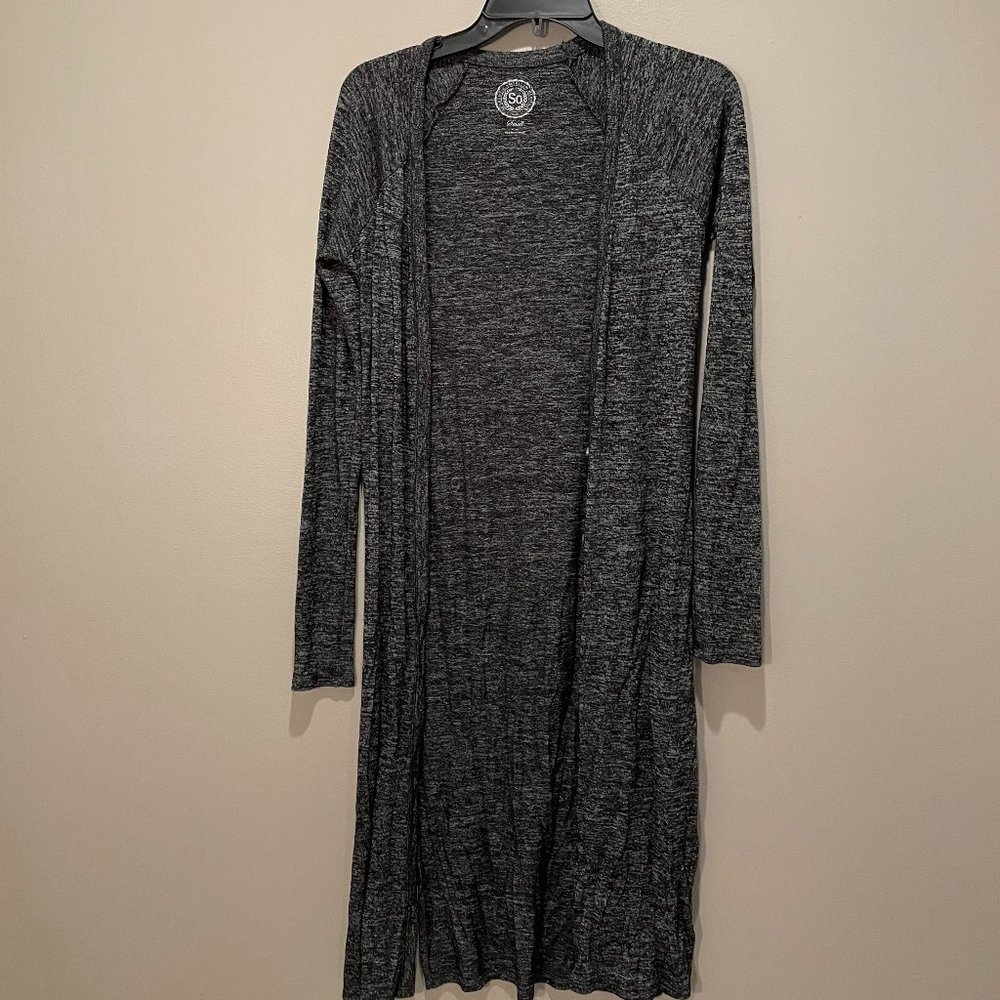SO Womens Oversized Long Cardigan Sweater almost Shear Wrap.   Like New. sz S